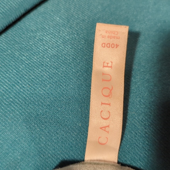 40DD Cacique Unlined Full Coverage Modern Lace bra Teal - Picture 6 of 7